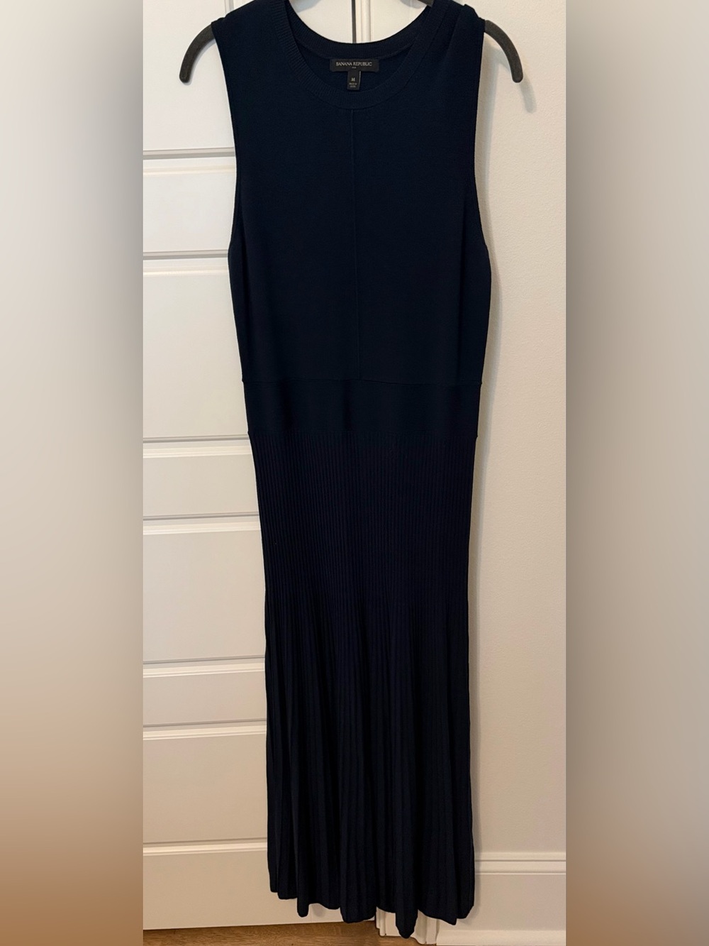 Banana Republic Navy Sleeveless Ribbed sweater Maxi dress